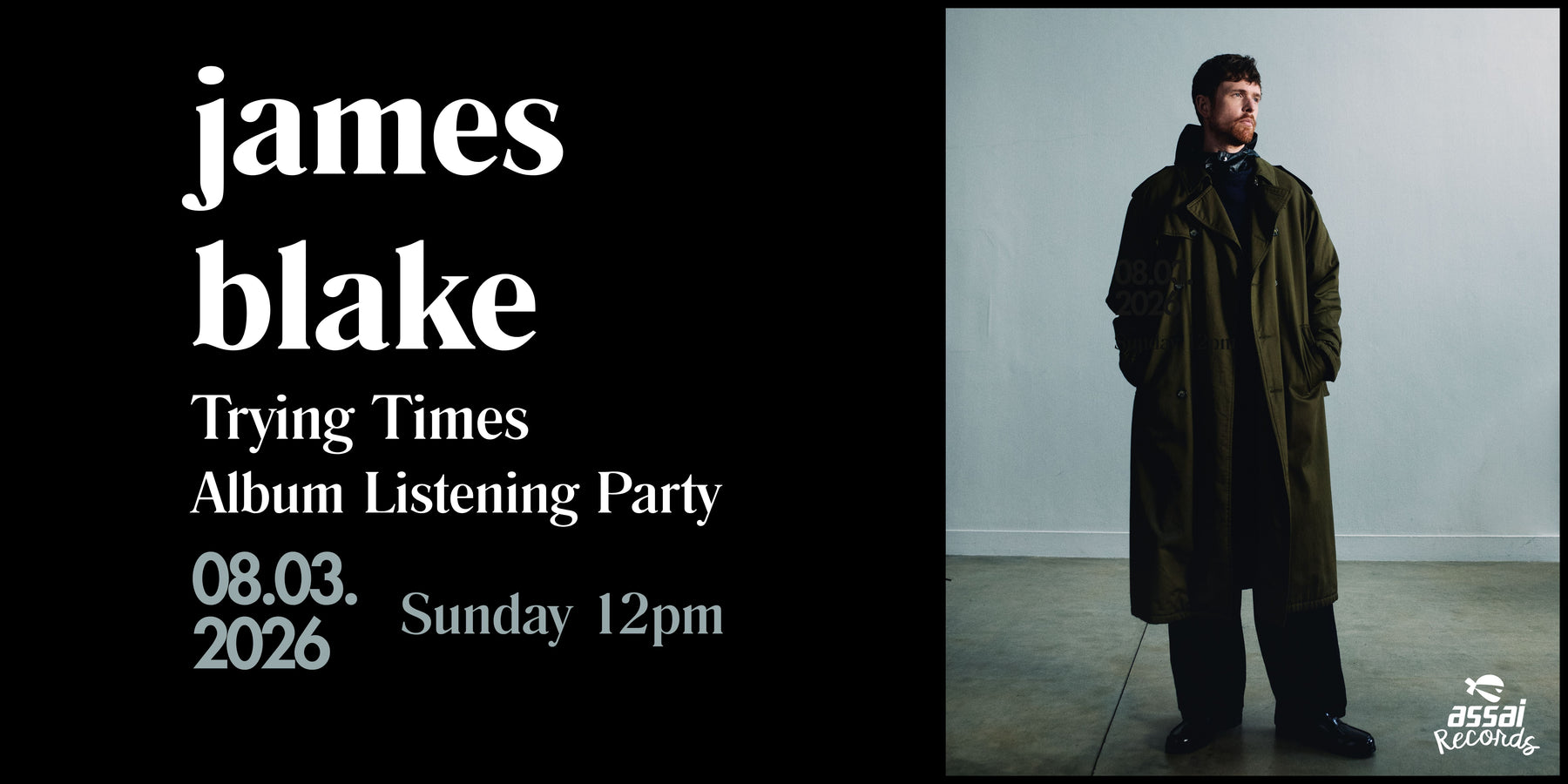 James Blake Trying Times Listening Party