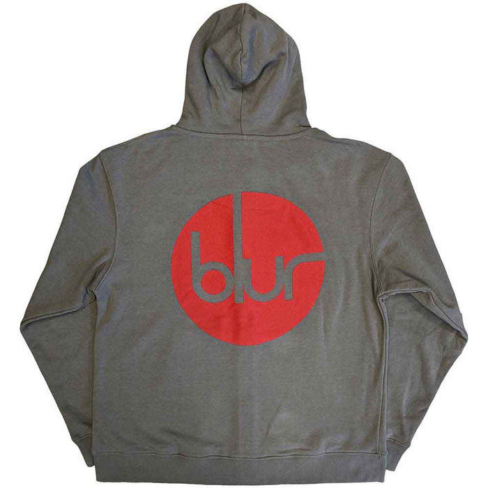 Blur Grey Medium Zipped Hoodie