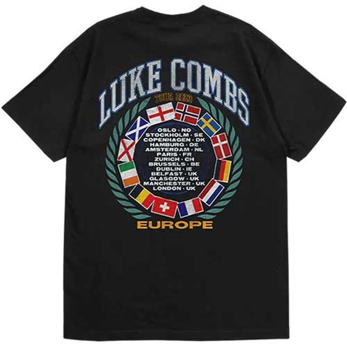 Luke Combs Tour '23 Flag Black Large T-Shirt