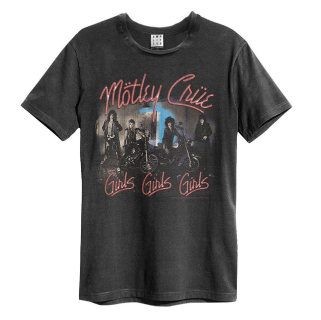Motley Crue Girls Girls Girls Vintage Charcoal X-Large Unisex T-Shirt