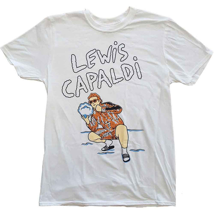 Lewis Capaldi Snow Leopard White XX-Large T-Shirt