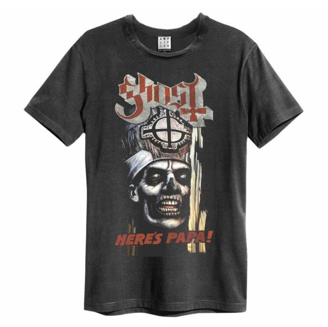 Ghost Here's Papa Amplified Charcoal Large Unisex T-Shirt