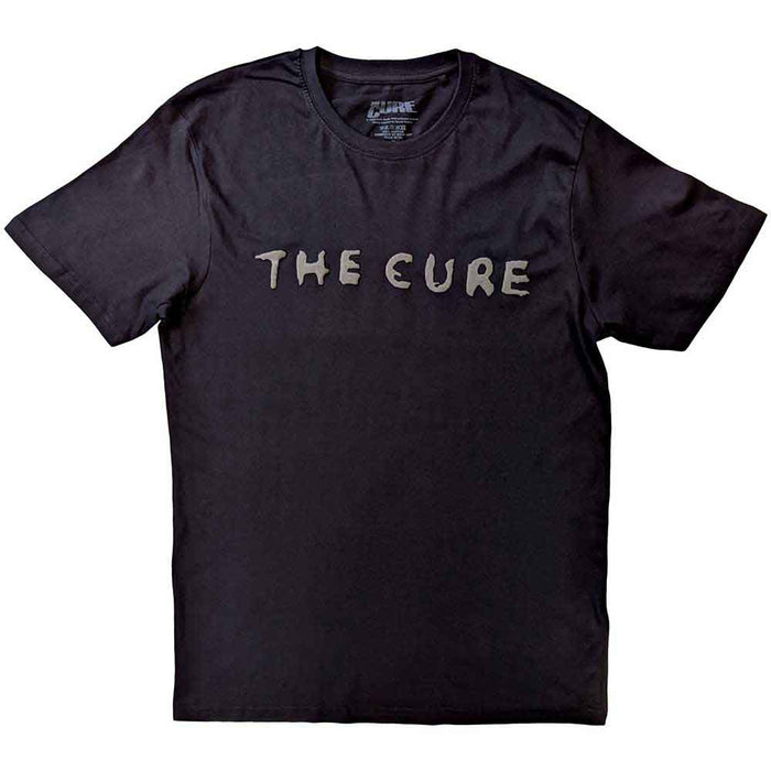 The Cure Circle Logo Hi-Build Black Small Unisex T-Shirt