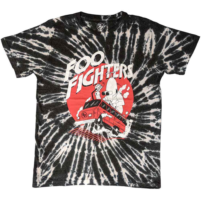 Foo Fighters Speeding Bus Dip-Dye Wash Black Medium Unisex T-Shirt