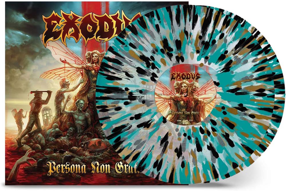 Exodus Persona Non Grata Vinyl LP Clear Gold Black Turquoise Splatter Colour 2024