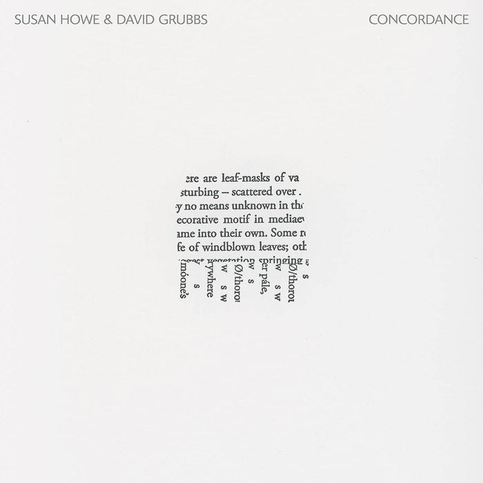 Susan Howe & David Grubbs Concordance Vinyl LP 2021