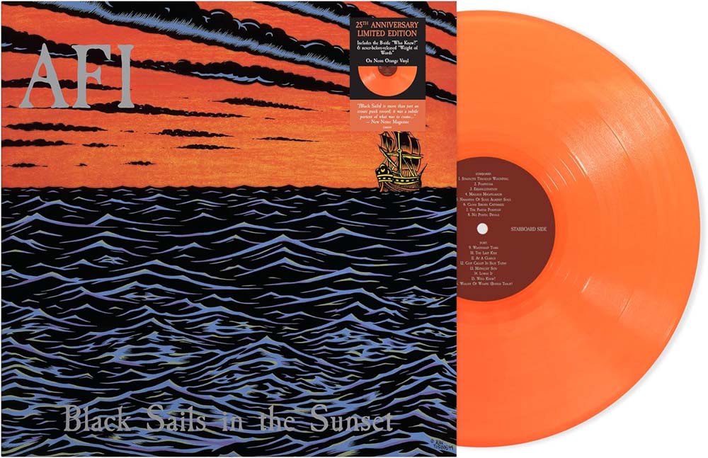 AFI Black Sails In The Sunset Vinyl LP Neon Orange Colour 2024