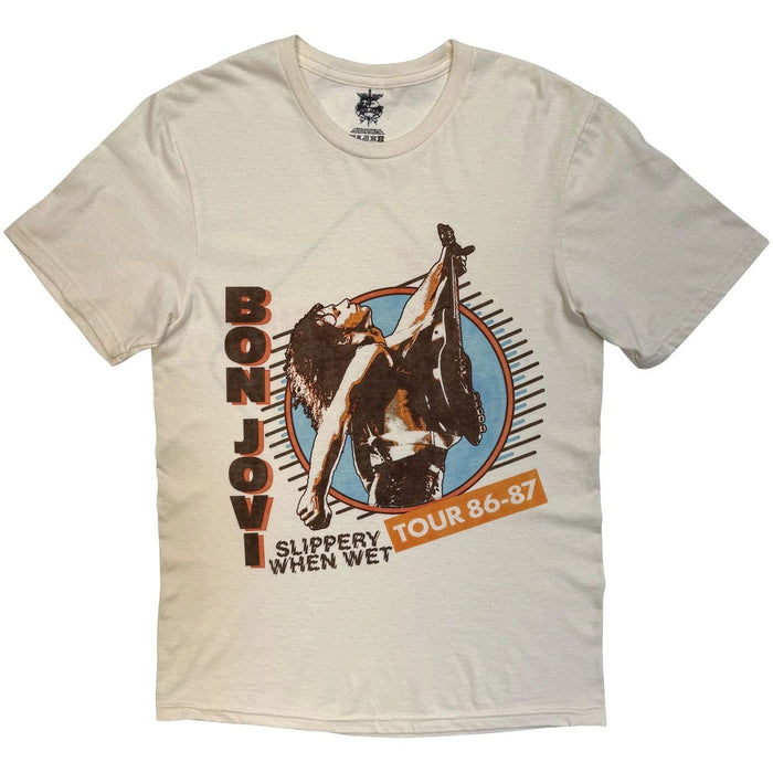 Bon Jovi Slippery When Wet Tour 86-87 Large T-Shirt