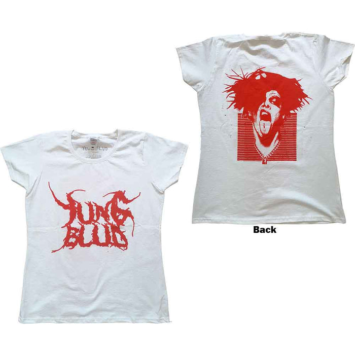 Yungblud Deadhappy White Ladies Small T-Shirt
