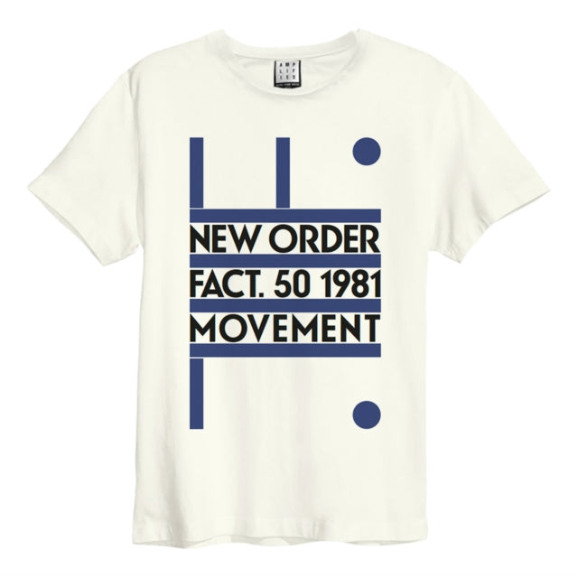 New Order Movement Amplified White Large Unisex T-Shirt