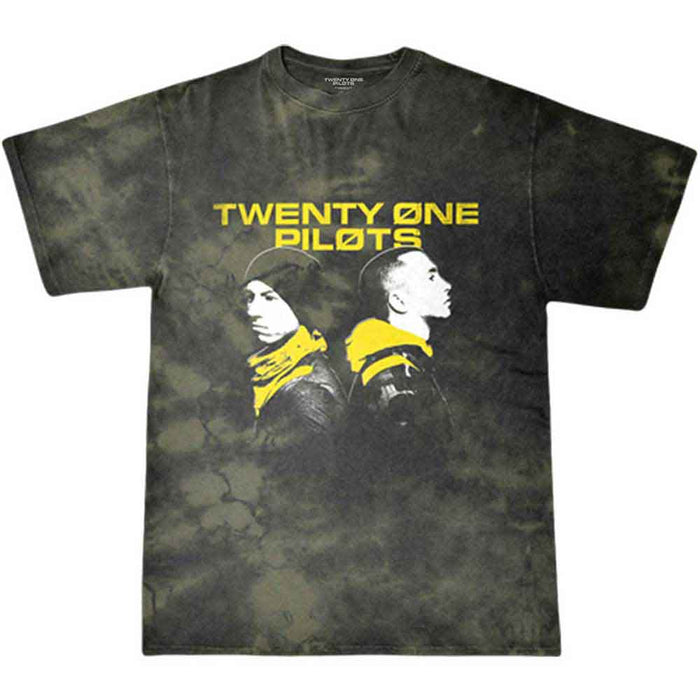 Twenty One Pilots Back To Back Green Dip-Dye Wash X-Large Unisex T-Shirt