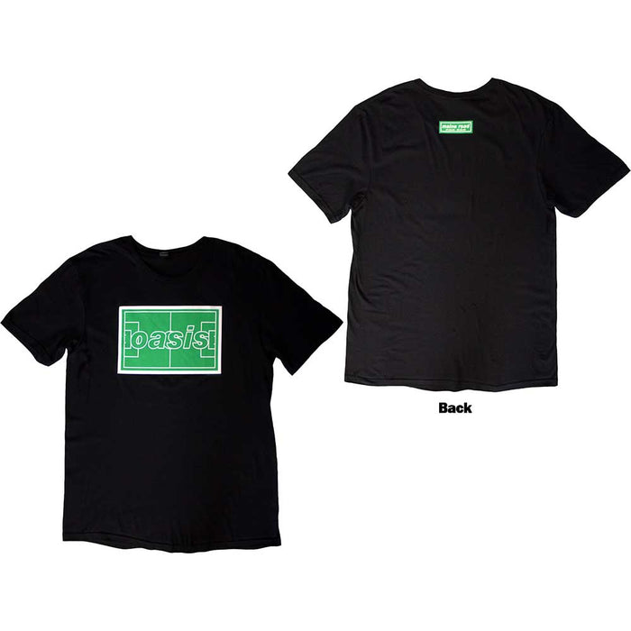 Oasis Maine Road Football Pitch Black Large T-Shirt