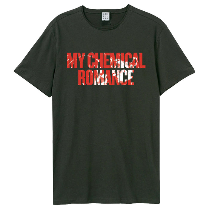 My Chemical Romance Blood Splatter Logo Amplified Charcoal X-Large Unisex T-Shirt