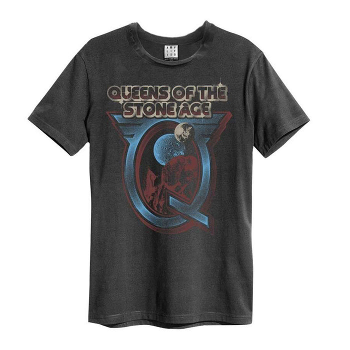 Queens Of The Stone Age Outer Space Amplified Charcoal Large Unisex T-Shirt