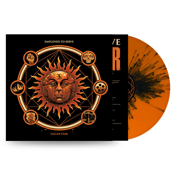 Employed To Serve Fallen Star Vinyl LP Orange Base w/Black Splatter Colour Due Out 25/04/25