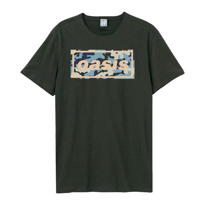 Oasis Camo Logo Amplified Vintage Charcoal XX-Large Unisex T-Shirt