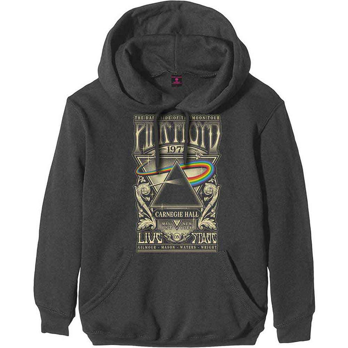 Pink Floyd Carnegie Hall Poster Charcoal Grey Large Hoodie