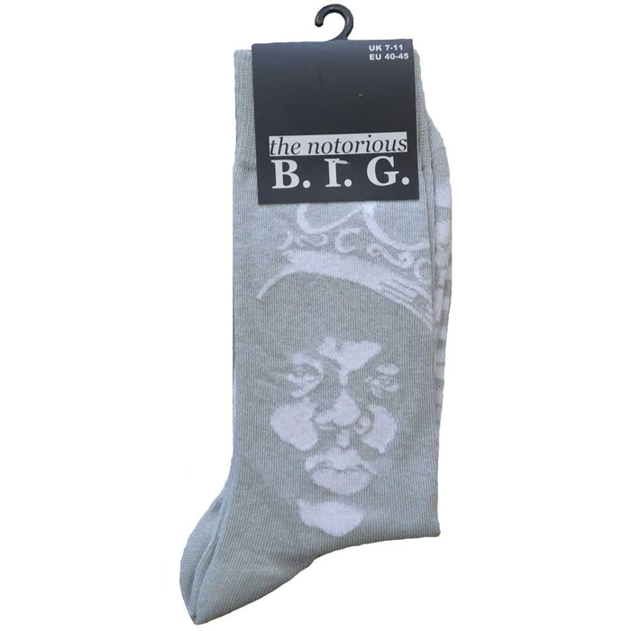 Biggie Smalls Unisex Ankle Socks: Crown Monochrome (Uk Size 7 - 11)