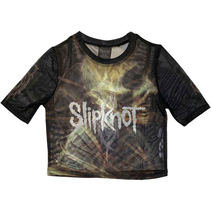 Slipknot The End So Far Black Small Mesh Crop Top