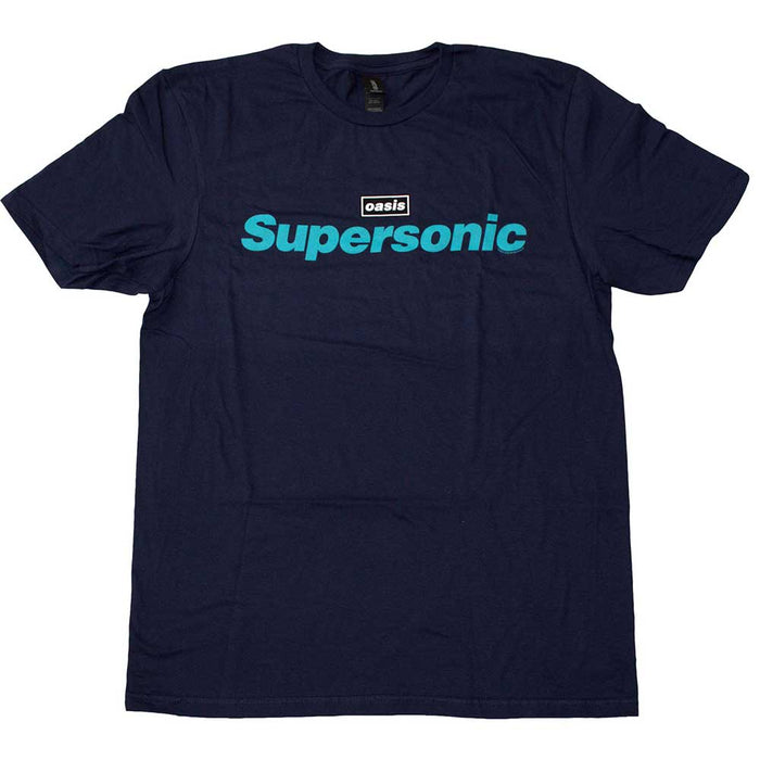 Oasis Supersonic Title Colour Navy Blue X-Large T-Shirt