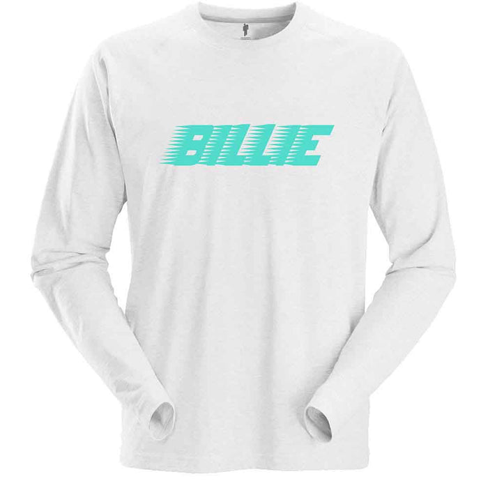 Billie Eilish Racer Logo White Long Sleeve Medium T-Shirt