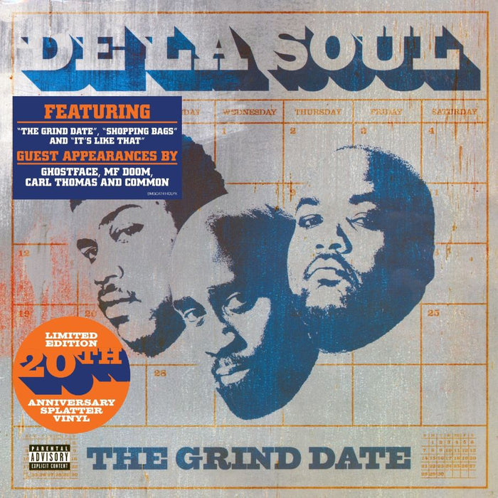 De La Soul The Grind Date (20th Anniversary Edition) Vinyl LP Clear & Blue Splatter Colour Due Out 21/03/25