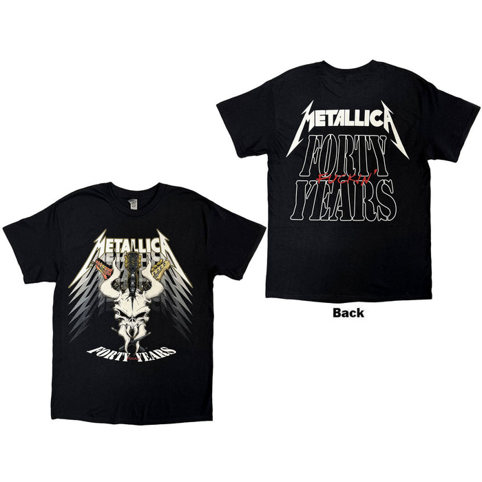 Metallica 40th Anniversary Forty Years Black Medium T-Shirt