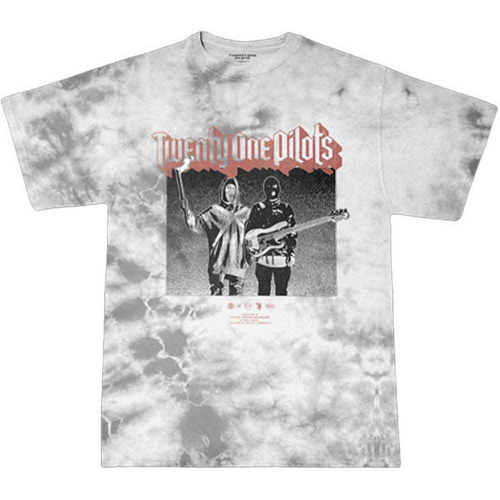 Twenty One Pilots Torch Bearers Wash Grey & White Medium T-Shirt