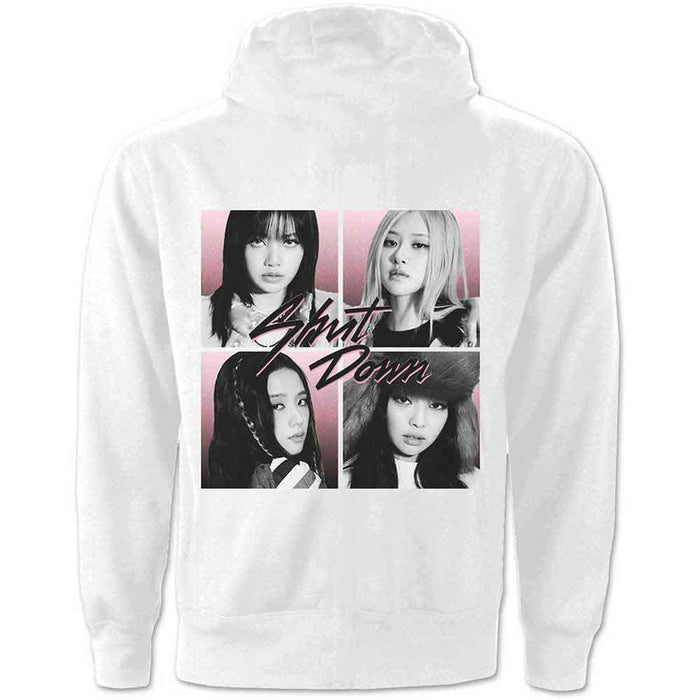 Blackpink Shut Down Photo Grid White Small Hoodie