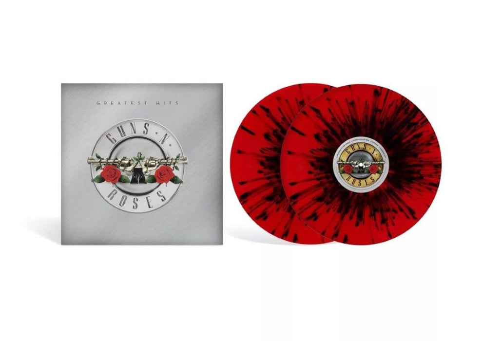 Guns N' Roses Greatest Hits Vinyl LP Red & Black Splatter Colour 2024