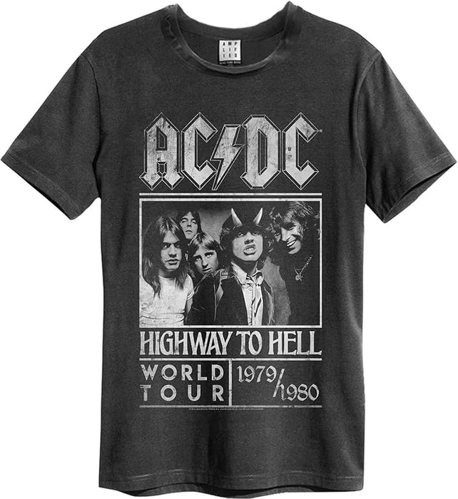 AC/DC Highway To Hell Amplified Charcoal Large Unisex T-Shirt