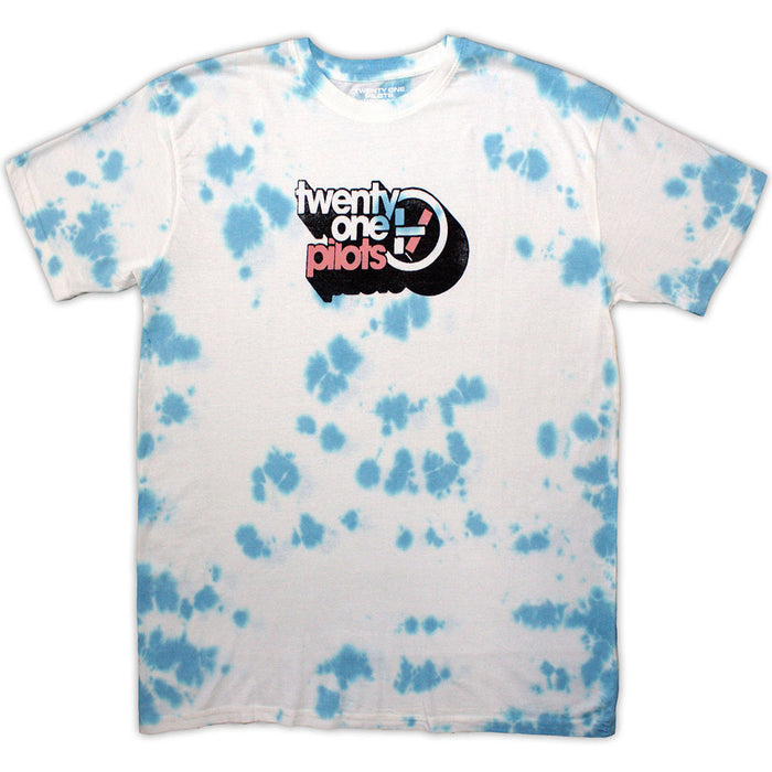 Twenty One Pilots Vintage Block Holiday Wash Light Blue & White Large T-Shirt