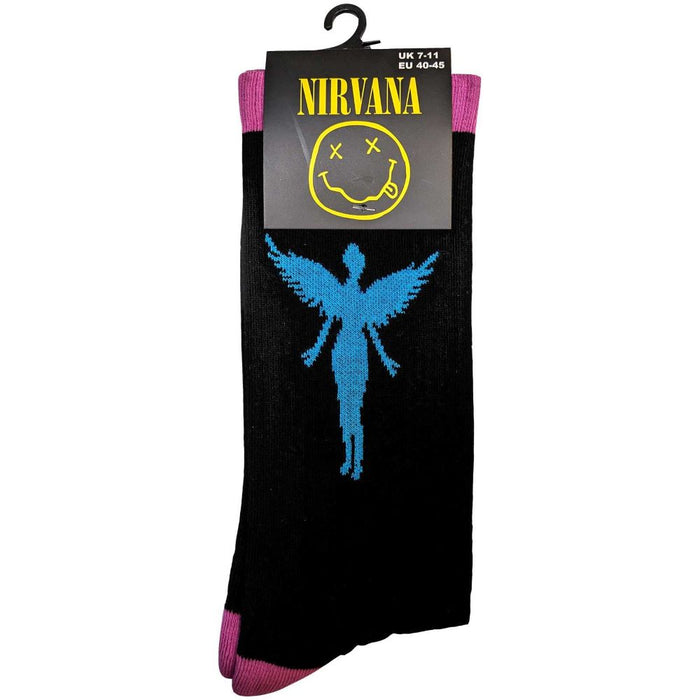Nirvana Unisex Ankle Socks: In Utero Blue Angel (Uk Size 7 - 11)