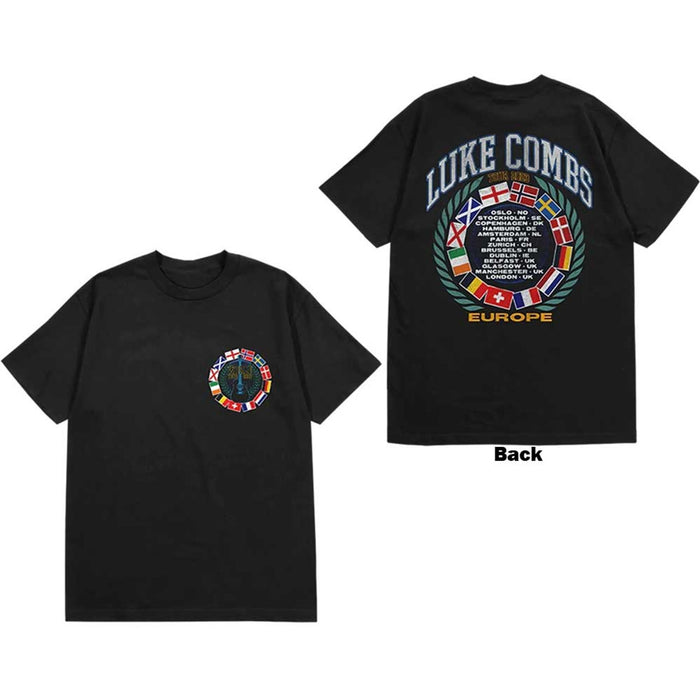 Luke Combs Tour '23 Flag Black XX-Large T-Shirt
