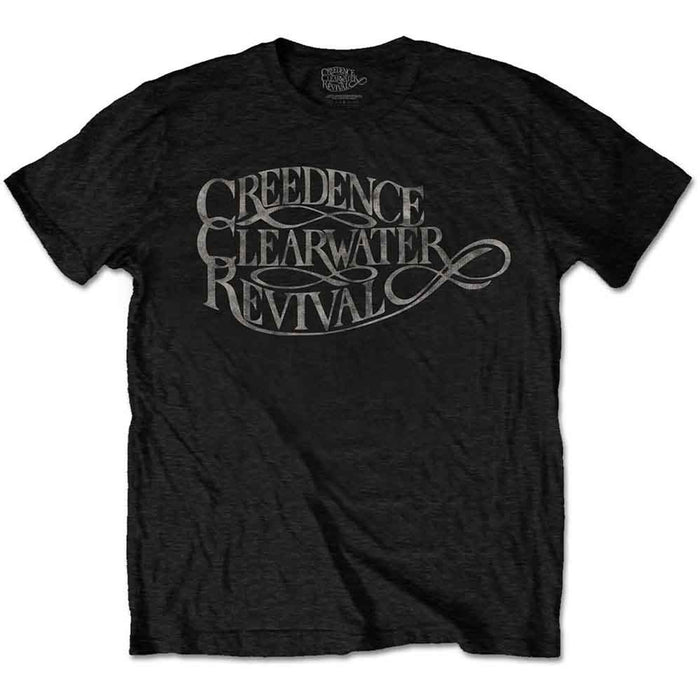 Creedence Clearwater Revival Vintage Logo Black Large T-Shirt