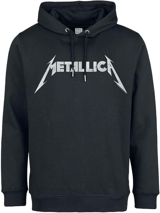 Metallica Logo Amplified Vintage Black Medium Unisex Hoodie