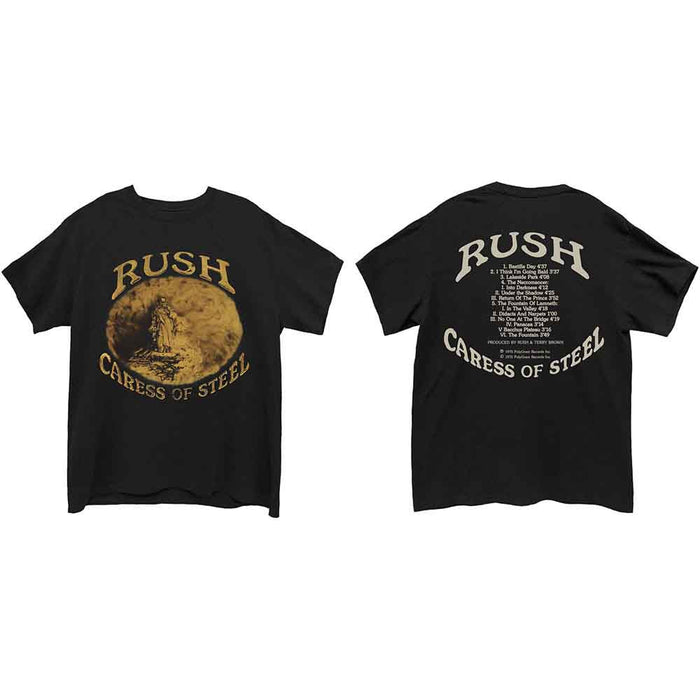 Rush Caress Of Steel Black Large T-Shirt
