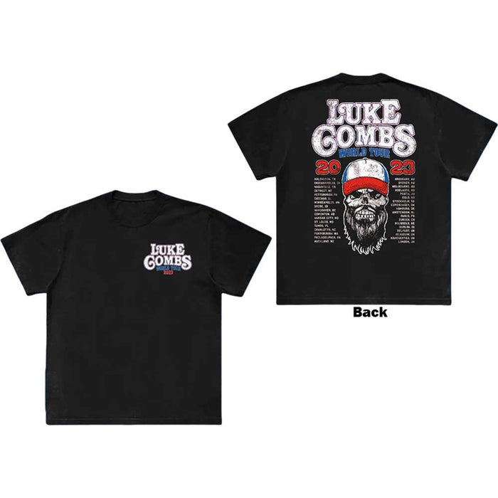 Luke Combs Tour '23 Skull Black X-Large T-Shirt