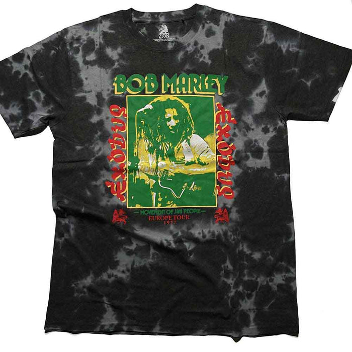 Bob Marley Exodus Tie-Dye Black Large T-Shirt
