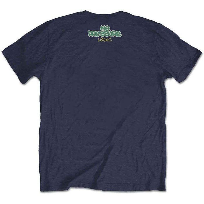 Logic Wavy Navy Blue Large T-Shirt