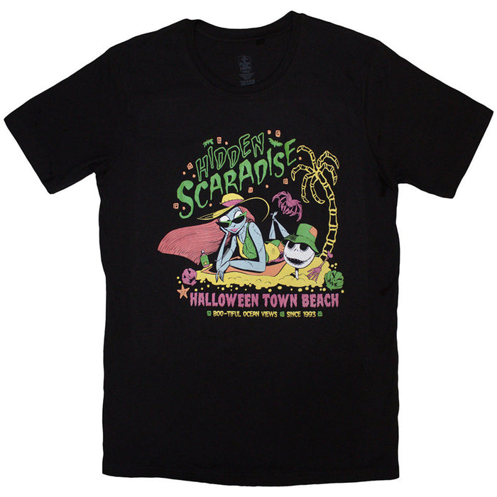 The Nightmare Before Christmas Hidden Scaradise Black Small T-Shirt