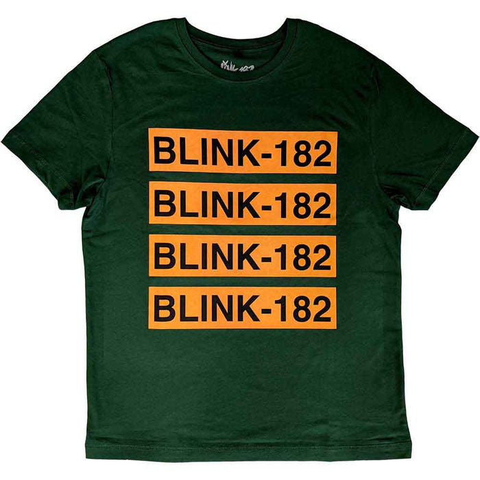 Blink-182 Logo Repeat Green Small T-Shirt