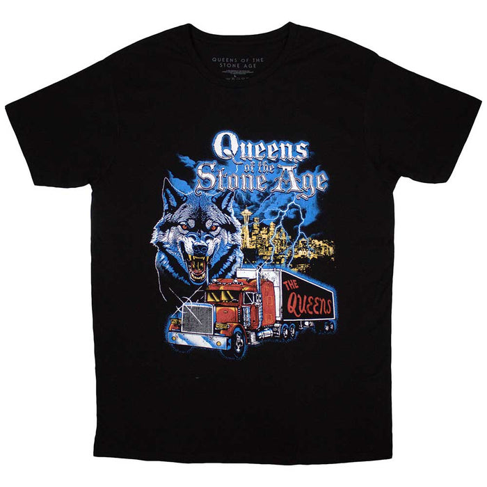 Queens Of The Stone Age Wolf Skyline Black Small T-Shirt
