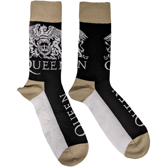 Queen Unisex Ankle Socks: Crest & Logo (Uk Size 7 - 11)