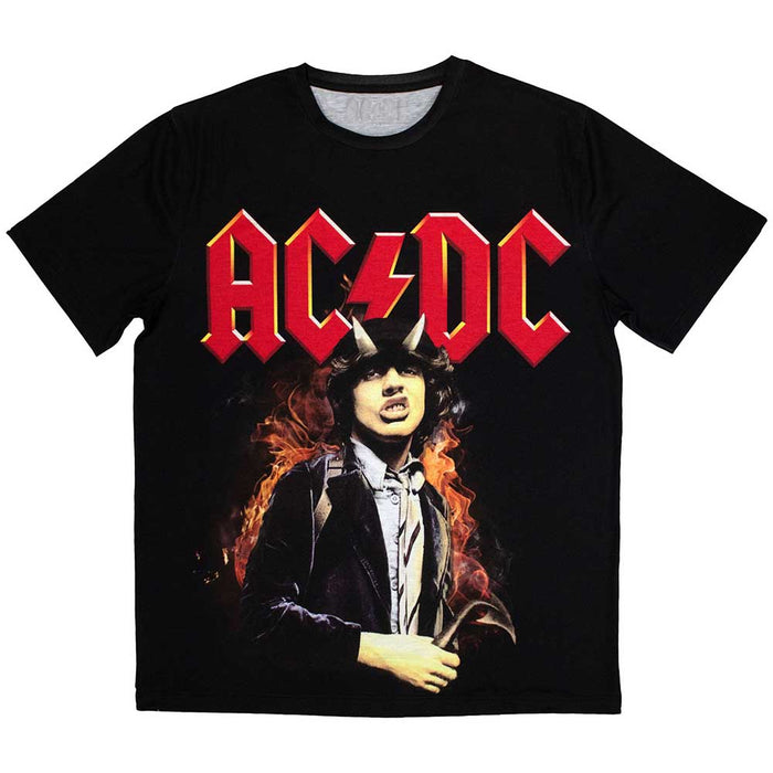 AC/DC Angus Highway To Hell Sublimation Black Medium T-Shirt