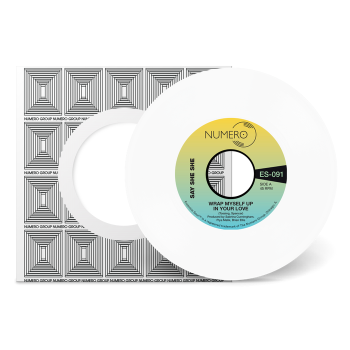 Say She She & Jim Spencer Wrap Myself Up In Your Love 7" Vinyl Single Discodelic White Colour 2024
