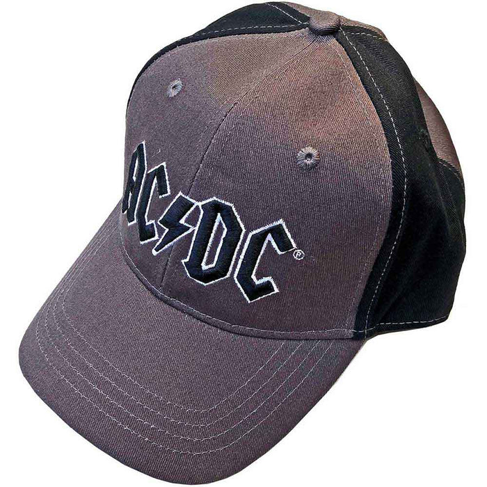 AC/DC Black Logo Charcoal Grey and Black Baseball Cap