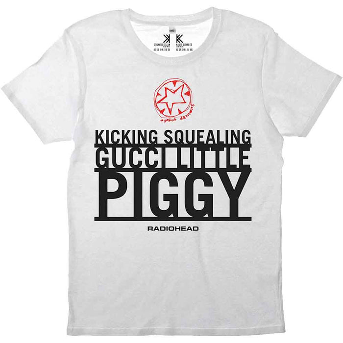 Radiohead Gucci Little Piggy White Small T-Shirt