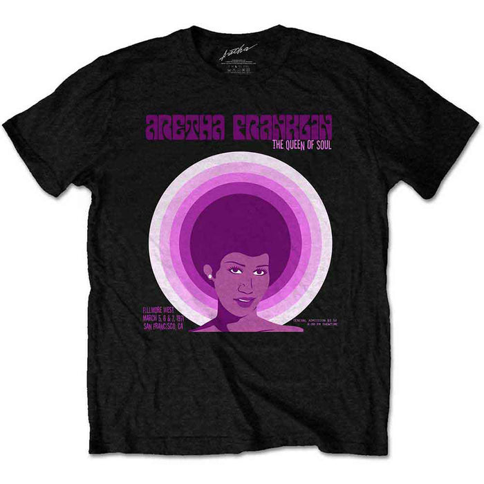 Aretha Franklin Fillmore West '71 Black Large T-Shirt