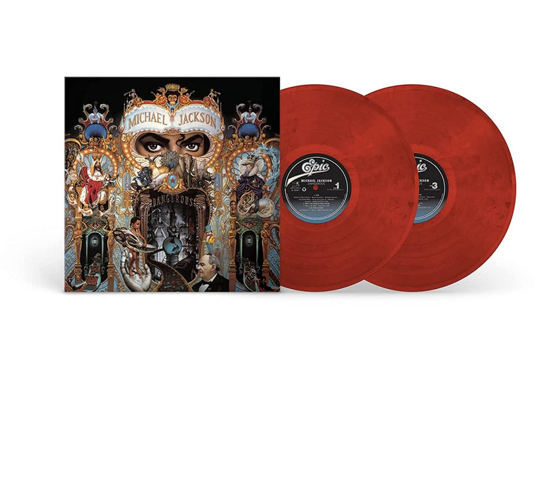 Michael Jackson Dangerous Vinyl LP Red & Black Swirl Colour